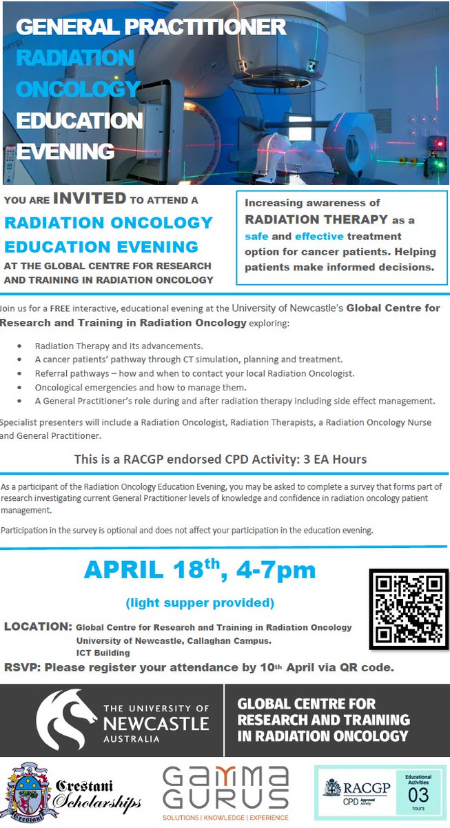 Are you a General Practitioner? Join us for a FREE Radiation Oncology Education Evening!