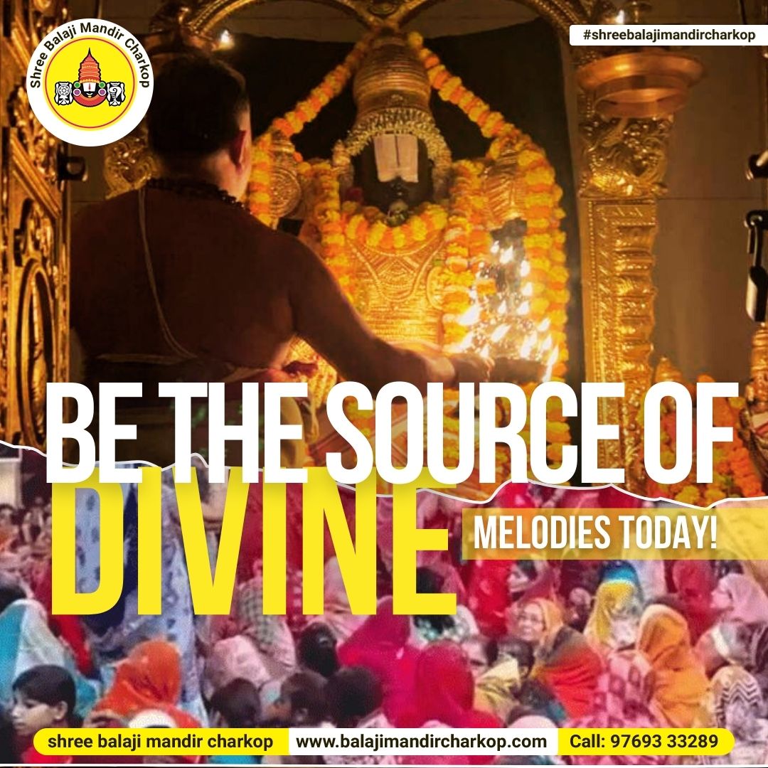 balajicharkop's tweet photo. Experience the bliss of offering devotional music to the divine feet of Shree Balaji! Sponsor Bhajan Seva at Shree Balaji Temple and become an integral part of our sacred musical tradition. 
#venkateshbhat #govindagovinda #bhajan #Devotion #traditional #spirituality #Peace #bless https://t.co/BPkpfmtiH4