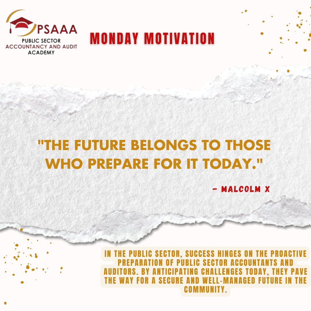 _PSAAA's tweet photo. #MondayMotivation #MotivationMonday #MondayInspiration #PSAAA #Publicsector #Accounting #Auditing #Assurance https://t.co/rppdV91U9G https://t.co/sfDaj5wQ8e