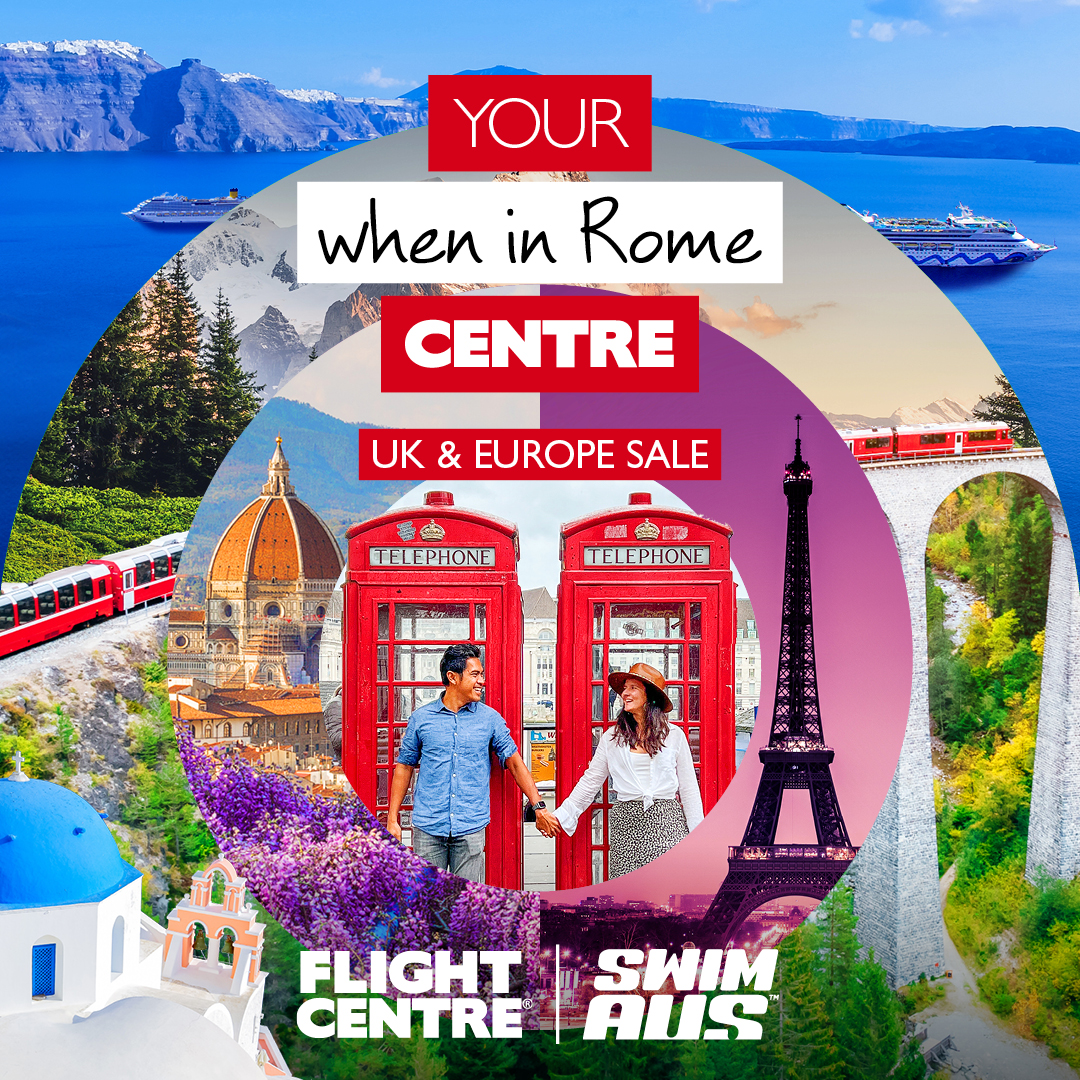 Time is running out! Make the most of the @flightcentreAU UK and Europe sale! There has never been a better time to tick Euro summer off the bucket list. Visit in-store or online today! 🔗 flightcentre.com.au/deals/europe-u…