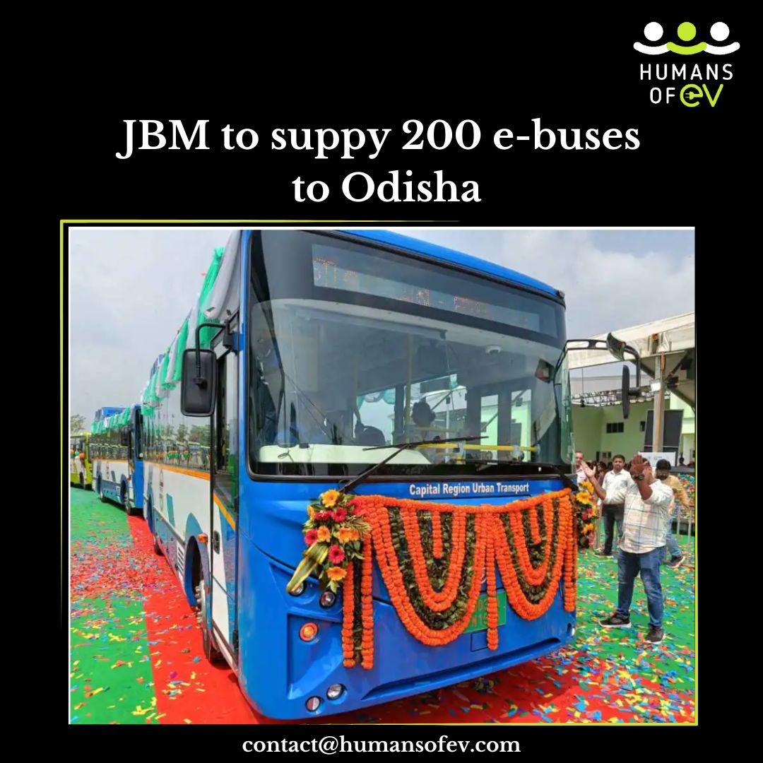 JBM supplies 200 e-buses to Odisha.

Follow Humans Of EV
#electricmobility #ev #electricbus #chargingstation #charginginfrastructure #evcharging #technology #innovation #sustainable #infrastructure #jbm #ecofuel #india #delhi #odisha #evnews #jbmgroup #ebus #evs #charging