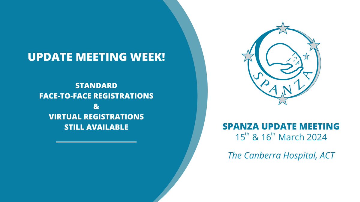 The SPANZA Update Meeting is only days away. Face-to-face registrations, as well as virtual registrations, are still available. Head to our website now to find out how you can attend. We're looking forward to seeing you online, or in Canberra! tinyurl.com/spanzaupdatereg