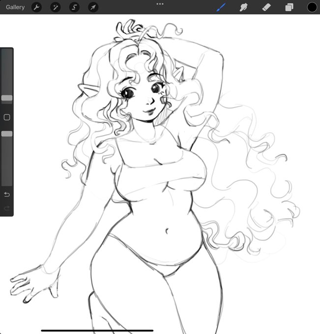 Curly hair girlie 