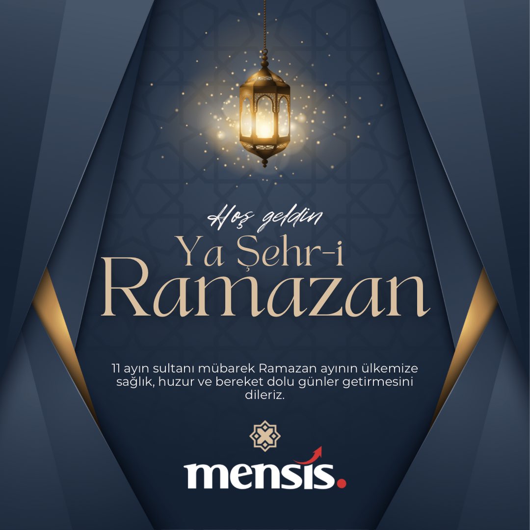 MensisEnerji's tweet photo. Rahmet ve mağfiret ayı mübarek Ramazan ayının ülkemize sağlık, huzur ve bereket dolu günler getirmesini dileriz.
#mensisgroup @Abdullah1Atalay https://t.co/DT2hJ7UETP