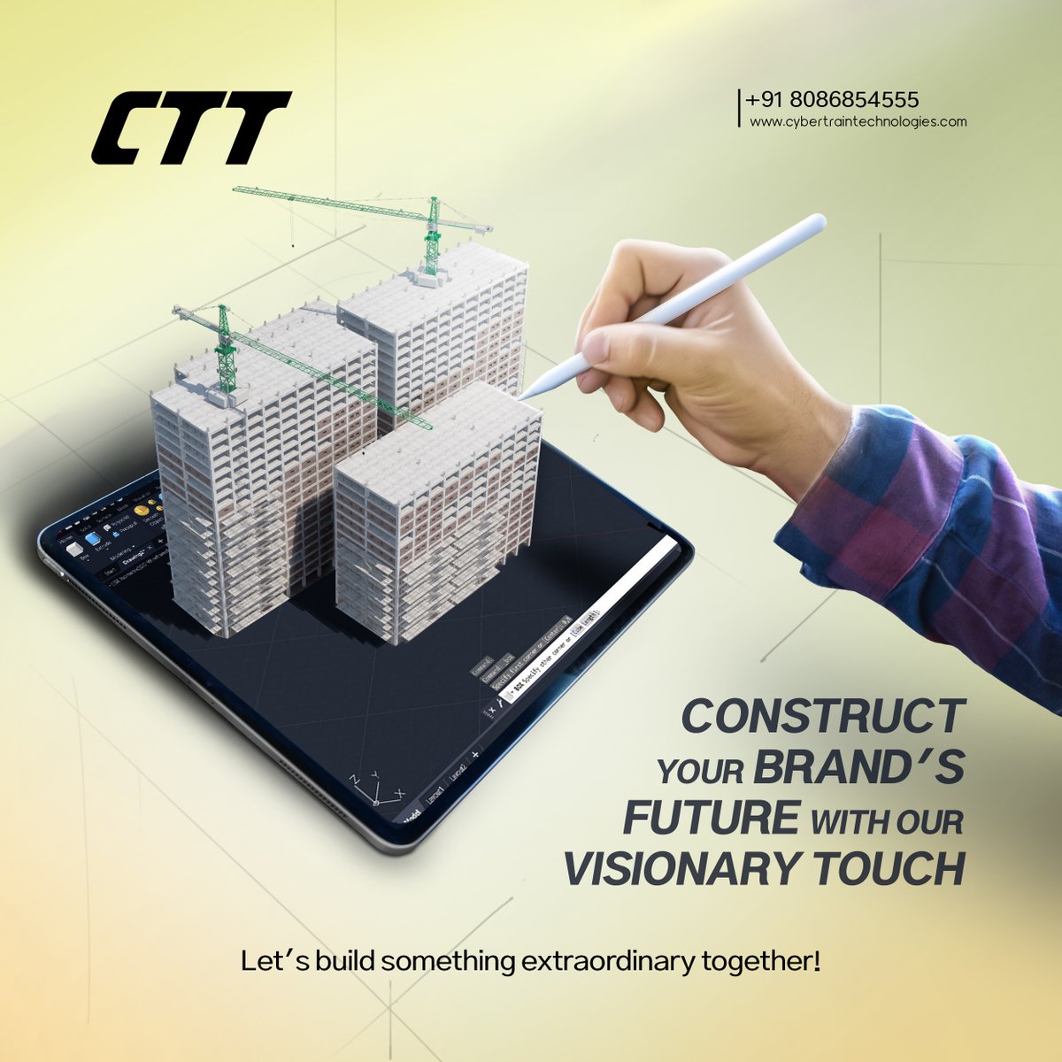 Cybertraintech's tweet photo. A strong brand foundation is essential for survival in the construction industry. While you focus on building structures, we'll construct a solid branding foundation for your company.
.
.
.
#CTT #cybertrain #construction #company #brand #future #vision #branding #socialmedia https://t.co/df9T4nLDSA