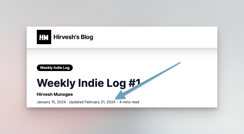 StomodHQ's tweet photo. ✨ @StomodHQ Product Update ✨

Your blogs now support the appropriate HTML tags for datePublished and dateUpdated - requested by @ikoichi 🤝

#buildinpublic #indiehackers #indiehacking https://t.co/NKkeJwQV1v