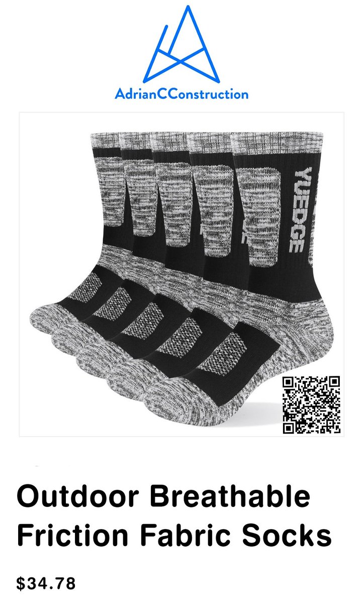 '🛠️ 🧦 #WorksiteEssentials #ConstructionSocks #ComfyGear #AntiAbrasion #MoistureWicking #ThickCushioning #ProtectiveFootwear #ConstructionFashion #SiteSafety #IndustrialComfort #DurableDesign #WorkWearFashion #ConstructionChic #ToolboxMustHave #HardHatStyle'