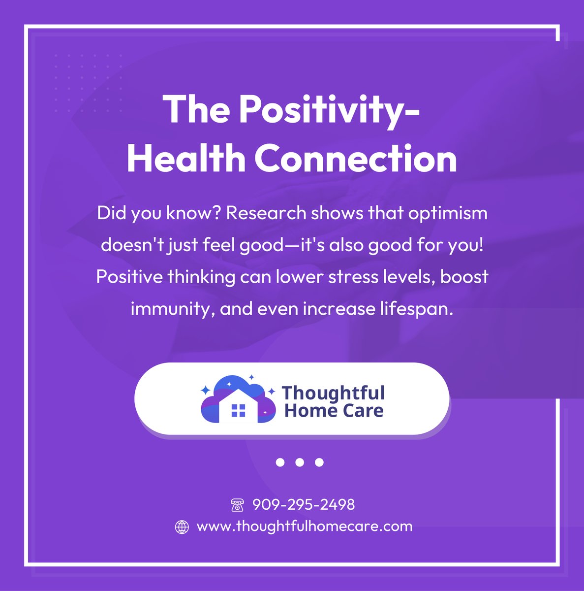 thoughtfulhomec's tweet photo. Optimism isn't just a mindset; it's a health booster! Positivity can lower stress levels, boost immunity, and even increase lifespan. Engaging in healthy behaviors leads to better overall well-being. 

#PositiveMindset #MindBodyConnection #HealthBenefits https://t.co/jTHEvXpHlO