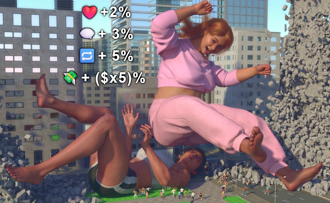 AllTheSizePuns's tweet photo. Growth Drive
Day 11

OLIVIA FROM THE TOP ROPE AT 189 FEET TALL 💥

Starting week 2.5 at 3375 times her day one height! The value of likes, shares, and donations has now more than doubled in her honour; and we'll now be counting replies as well! That's peach power 🍑⬆️ https://t.co/79HaLGZc8H