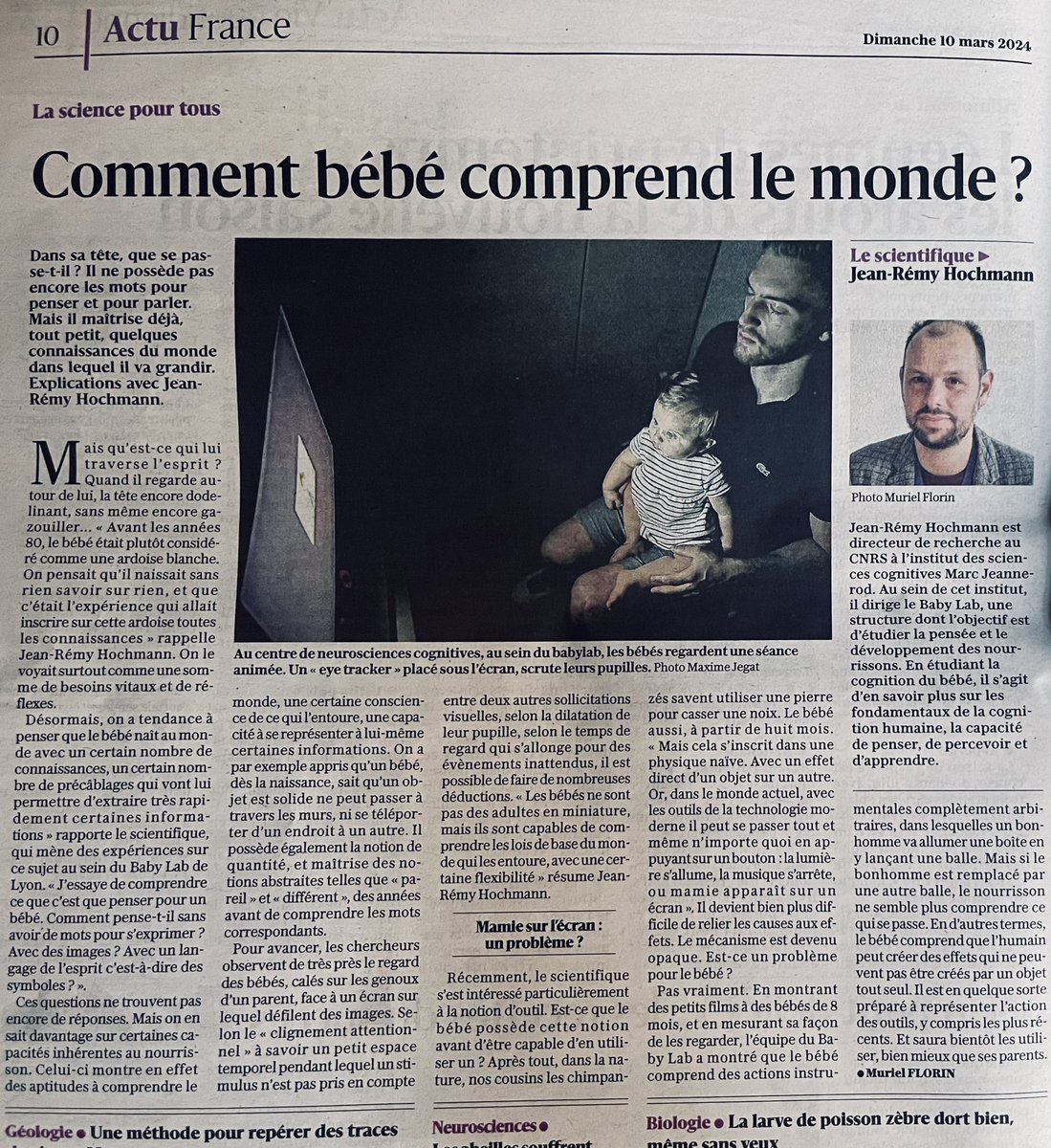 Liuba Papeo (@ljuba_pi) on Twitter photo Ils n’ont pas de mots pour expliquer mais ils réfléchissent.
Comment et quoi? 🤔
Les recherches aux frontières de l’esprit des enfants se poursuivent au Baby Lab de Lyon 👶🏻
<a href="/BabyLyon11/">Baby Lyon</a> <a href="/ISC_MJ/">Institut des Sciences Cognitives - Marc Jeannerod</a> <a href="/CNRS_dr07/">CNRS Rhône Auvergne</a> <a href="/CNRS/">CNRS 🌍</a> <a href="/leprogreslyon/">Le Progrès Lyon</a> <a href="/UnivLyon1/">Université Lyon 1</a> <a href="/JR_Hochmann/">Jean-Remy Hochmann</a> <a href="/EmilieSerr/">Emilie Serraille</a> Ils n’ont pas de mots pour expliquer mais ils réfléchissent.
Comment et quoi? 🤔
Les recherches aux frontières de l’esprit des enfants se poursuivent au Baby Lab de Lyon 👶🏻
<a href="/BabyLyon11/">Baby Lyon</a> <a href="/ISC_MJ/">Institut des Sciences Cognitives - Marc Jeannerod</a> <a href="/CNRS_dr07/">CNRS Rhône Auvergne</a> <a href="/CNRS/">CNRS 🌍</a> <a href="/leprogreslyon/">Le Progrès Lyon</a> <a href="/UnivLyon1/">Université Lyon 1</a> <a href="/JR_Hochmann/">Jean-Remy Hochmann</a> <a href="/EmilieSerr/">Emilie Serraille</a>