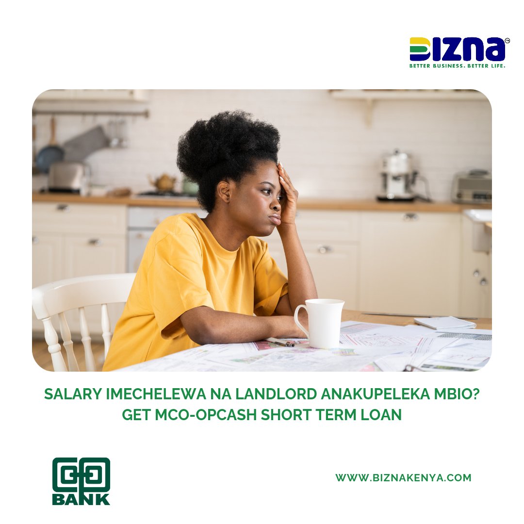 Salary Imechelewa Na Landlord anakupeleka mbio ?
Get a short term loan on MCo-op Cash App to see you through to your next pay day ! For USSD Option, DIAL *667# and follow the prompts. 

Visit co-opbank.co.ke/borrow/mobile-… For More Information.