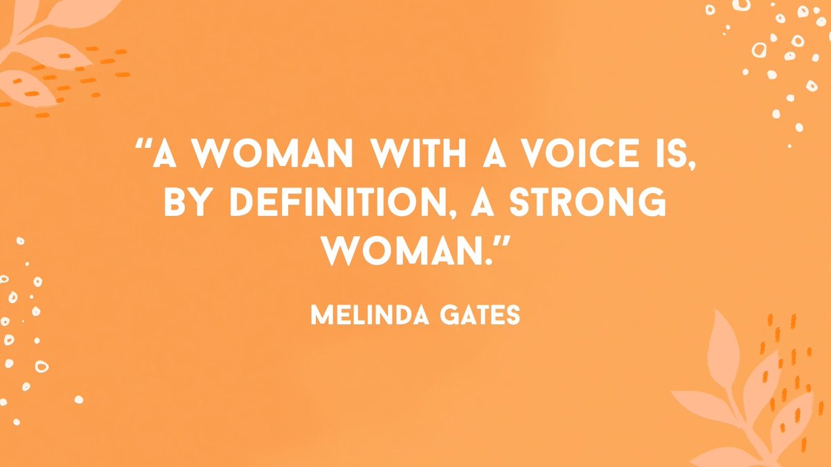 'A woman with a voice is by definition a strong women', Melinda Gates. #goodmorning #motivationmonday #MoMo