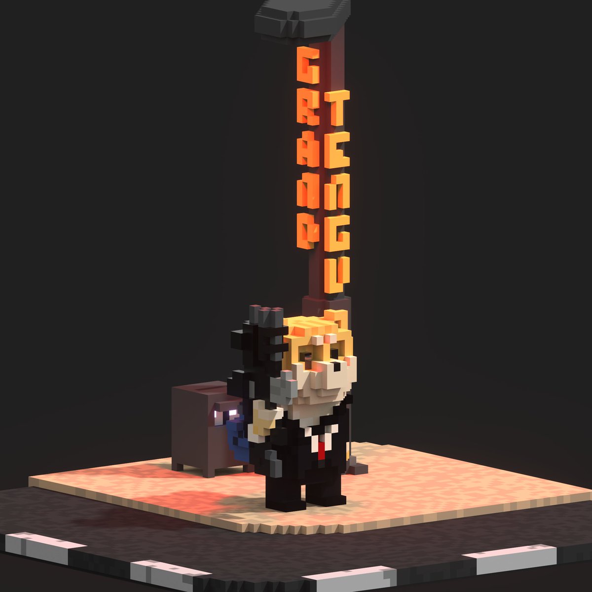 Here's a genetically modified Shiba to aid its Tengu master in combat
🐶🧬😎.