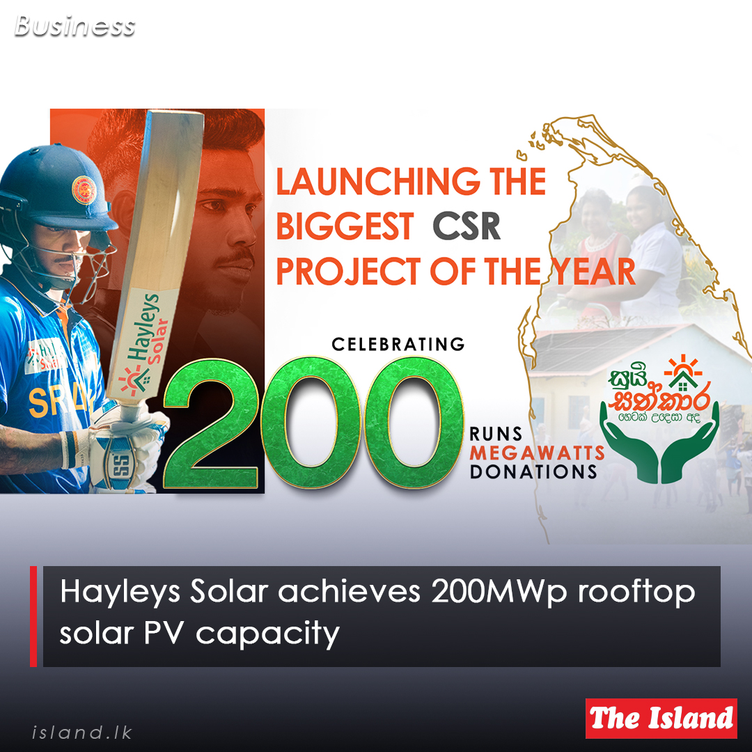 theisland_lk's tweet image. bitly.ws/3fvPI

Hayleys Solar achieves 200MWp rooftop solar PV capacity

#TheIsland #TheIslandnewspaper #HayleysSolar #renewableenergysolutions