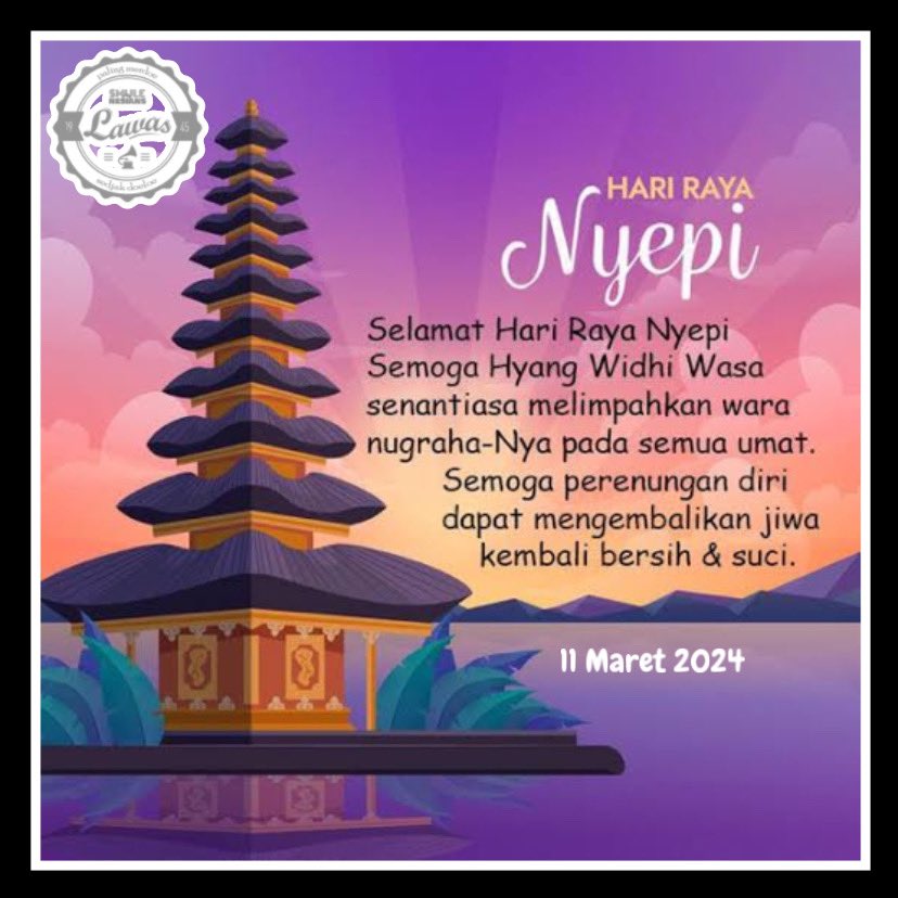 SN_Lawas's tweet photo. “ SNLawas mengucapkan Selamat Hari Raya Nyepi Tahun Baru Saka 1946. Semoga kita semua bisa menemukan kedamaian dalam hati dan jiwa. “

~ SN LAWAS ~
“ Paling Merdoe Sedjak Doeloe “

#snlawasgreetings
#snlawas https://t.co/2TOiHy2J2T