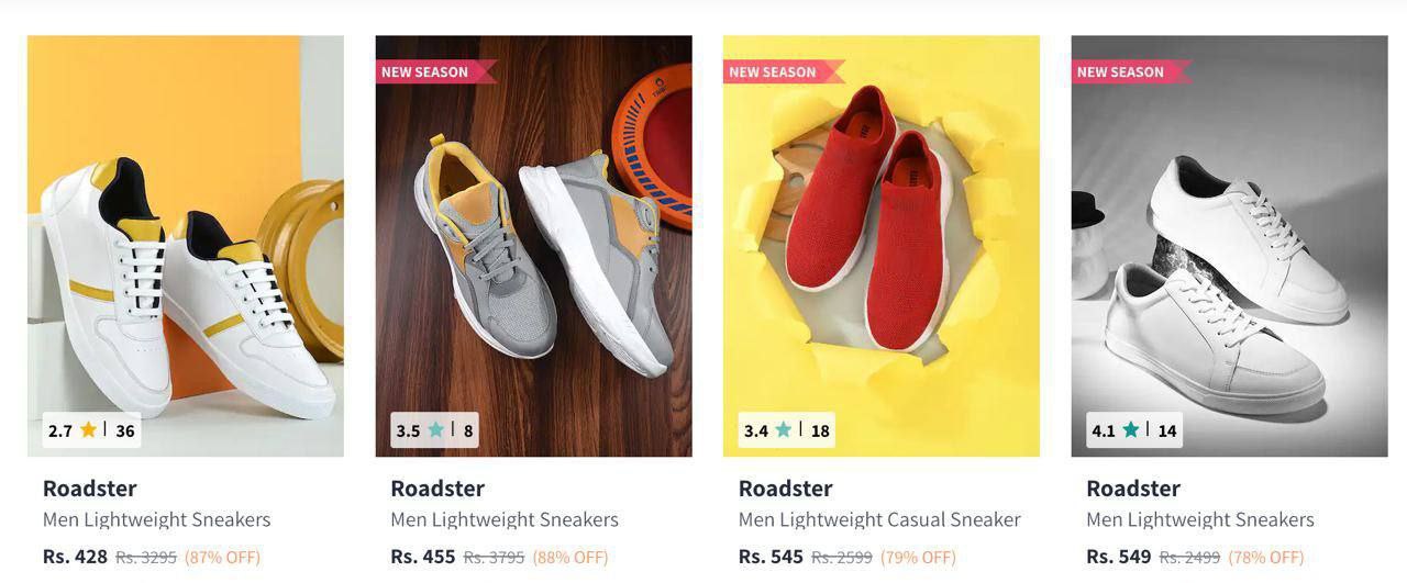 Buy Roadster Men Black Sneakers - Casual Shoes for Men 8908671 | Myntra