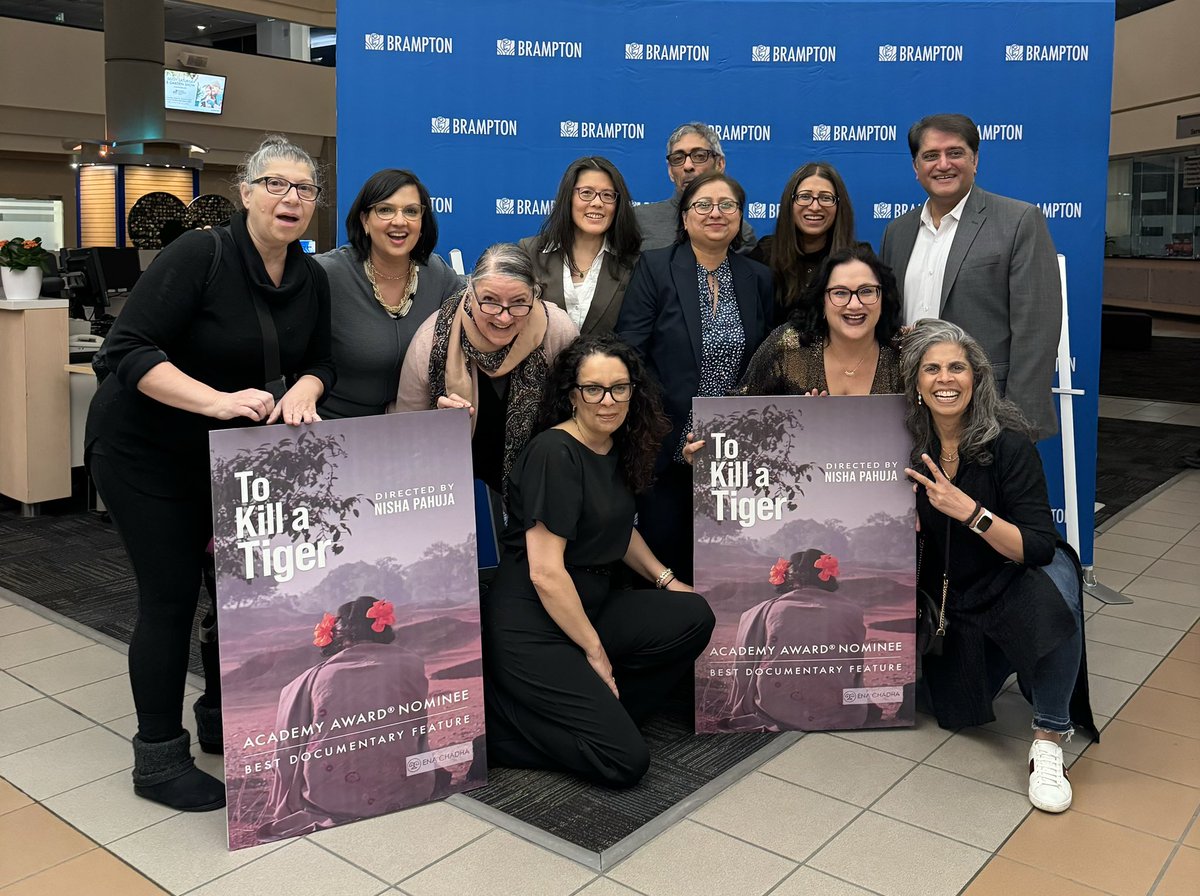 North Park Vikings in full force supporting the glimmering beauty our dear friend, <a href="/NishaPahuja/">Nisha Pahuja</a> so we didn’t win, but the message &amp; advocacy was heard loud &amp; clear. WOMEN matter, we need men to be our allies. Now go watch the brilliance <a href="/netflix/">Netflix</a> <a href="/tokillatigerdoc/">To Kill a Tiger</a> #BramptonProud /1