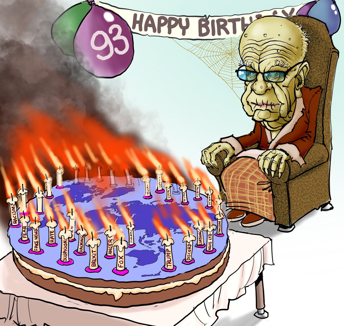 ‘Some people just want to to watch the World burn.’ #RupertMurdoch #happybirthday #FoxNews