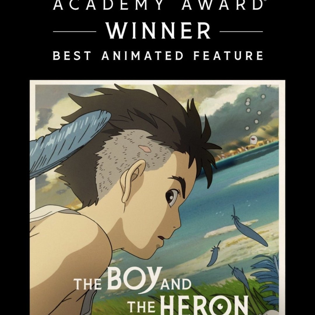 ZakiGhibli's tweet photo. Hayao Miyzaki et le Studio Ghibli remporte l'oscar du meilleur film d'animation pour "Le garçon et le Heron"

Il est le seul réalisateur de film d'animation asiatique de l'histoire à avoir remporté ce prix. C'est historique ✨️🏆 #Oscar2024 https://t.co/4EdGfAvqHE