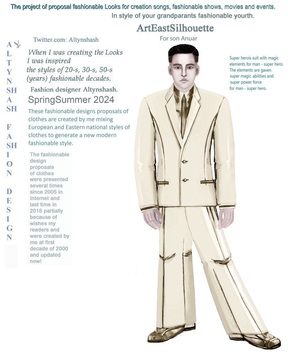 Altynshash_8's tweet photo. Author #Altynshash, #MyVerse🌟
Мир добра, дружбы и братства. #Song
+
The #fashionable #designs
#proposals of
#SuperHeroLookMagicElements🌟
for #TheFastestWinner
=
#MyMagicFashionableSpring🌟
#Fashion #designer #Altynshash
#ArtEastSilhouettes🌟
East/pop musics, Jazz, rock https://t.co/spqCFuVQMl