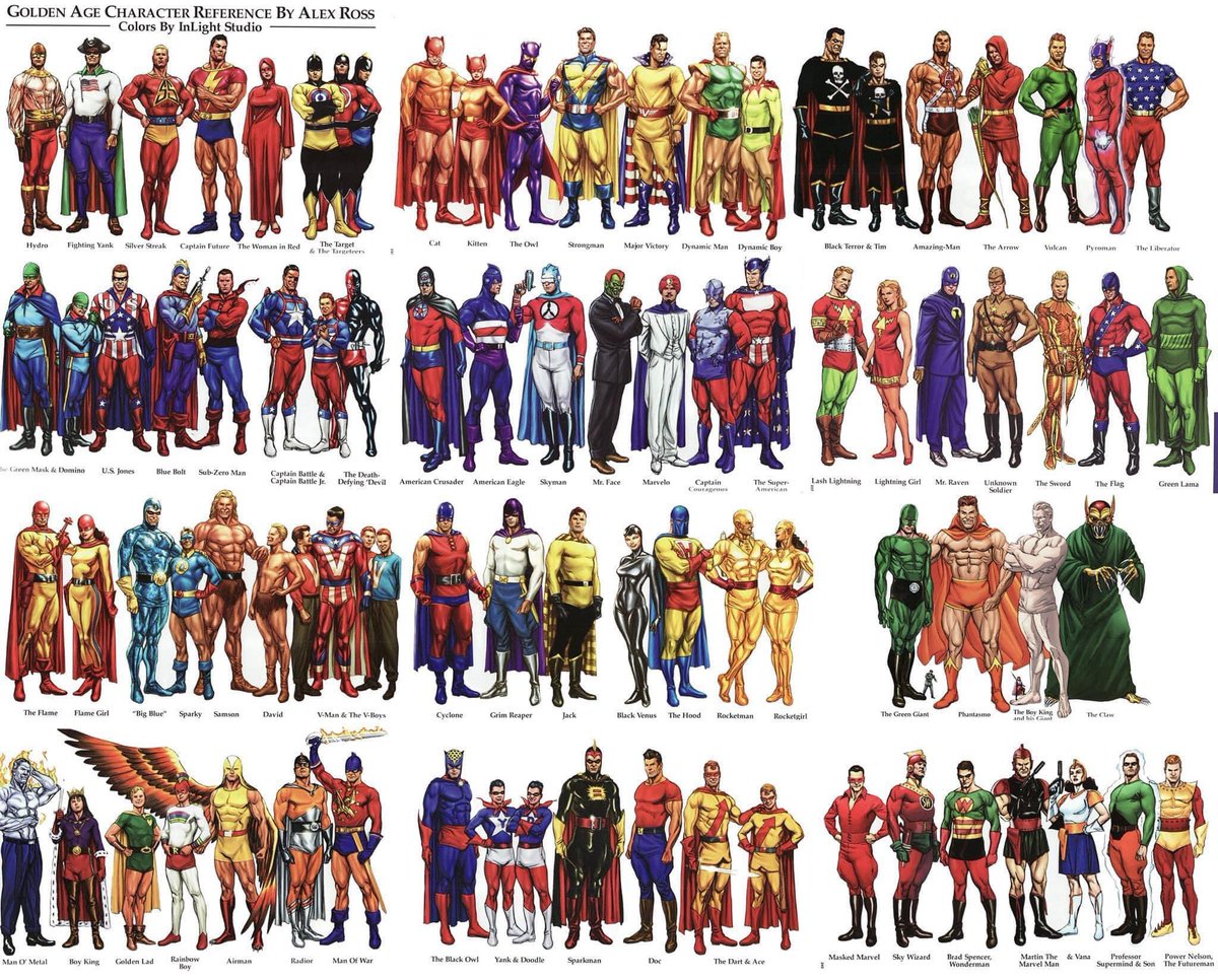 #Publicdomain, goldmine of Golden Age comic content ripe for reimagining. Project Superpowers by #AlexRoss &amp; Jim Krueger in 2008, is an example of this, repurposing classic characters for contemporary audiences. Trademark issues necessitated renaming characters, such as Blue
