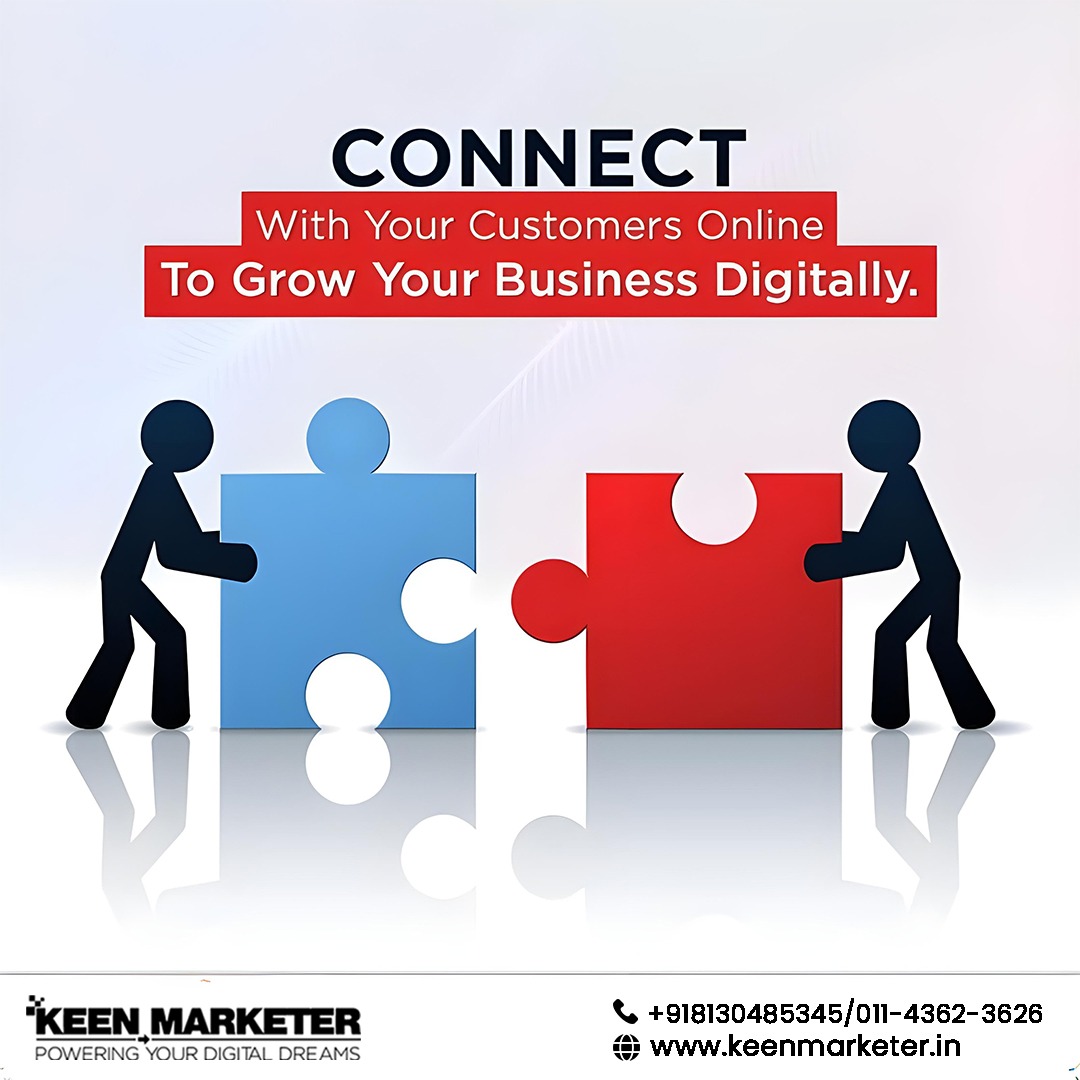 Grow your business digitally! Connect with your customers online and watch your brand take off. 𝗖𝗼𝗻𝘁𝗮𝗰𝘁 𝘂𝘀 𝗳𝗼𝗿 𝘆𝗼𝘂𝗿 𝗽𝗿𝗼𝗷𝗲𝗰𝘁 𝗾𝘂𝗲𝗿𝘆. 🔗Visit Our Website: keenmarketer.in 📞 Call Now: +91-931-934-7701 #keenmarketer #DigitalMarketing