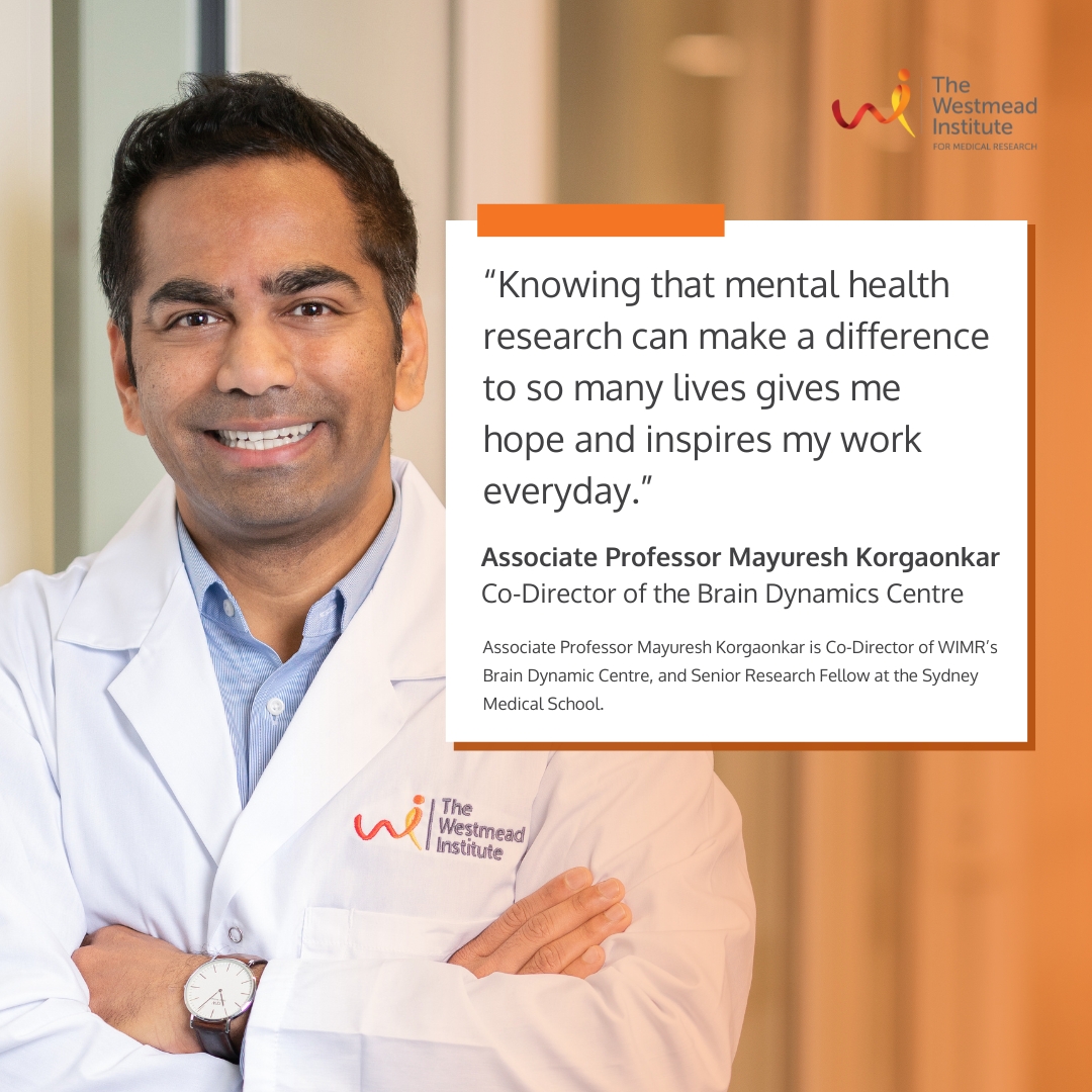 Introducing Associate Professor Mayuresh Korgaonkar Associate Professor Korgaonkar’s research aims to establish biological markers in the diagnosis and treatment of mental disorders. 🔗Read more about our latest research breakthroughs here - westmeadinstitute.org.au/news-and-events