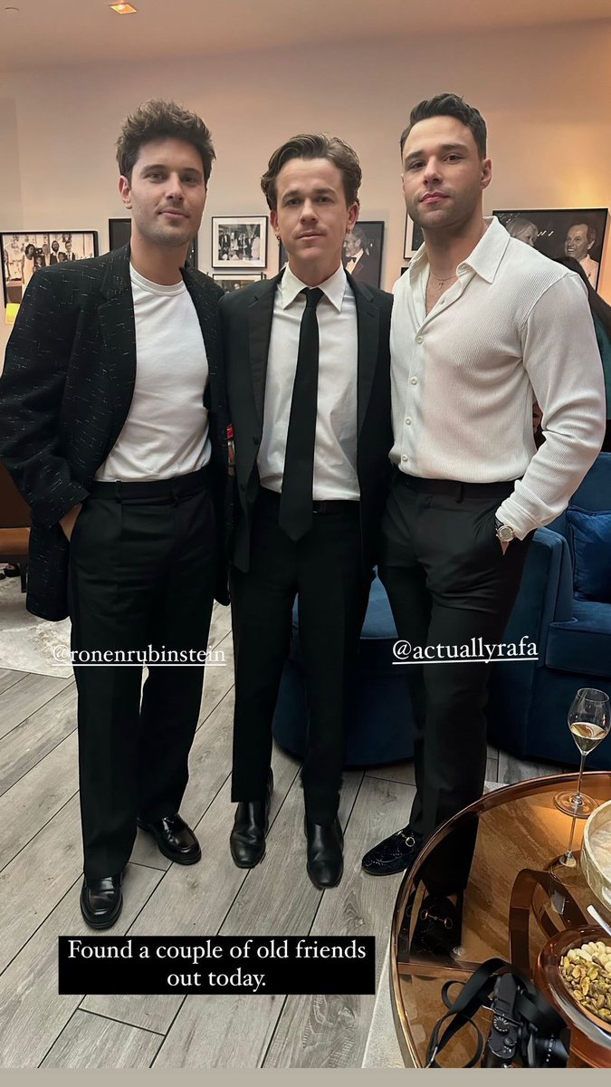 Ronen Rubinstein et Rafael Silva via la Story Instagram de Johnny Lowe.