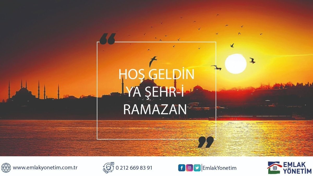 EmlakYonetim's tweet photo. Ramazan-ı Şerifimizin ülkemiz ve tüm İslam alemi için hayırlara vesile olmasını temenni ederiz. https://t.co/Szlfk7crXV