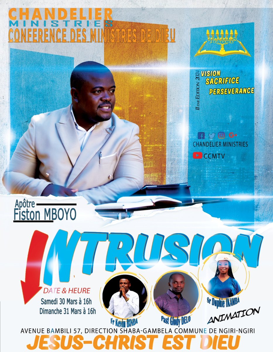 Fiston_Mboyo7's tweet image. Une rencontre des ministres de Dieu au tour d'un thème. L'INTRUSION. un moment d'edification et d'orientation. A ne pas manquer