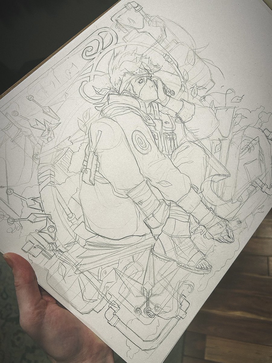 #Kakashi doodle is turning into a full blown piece.