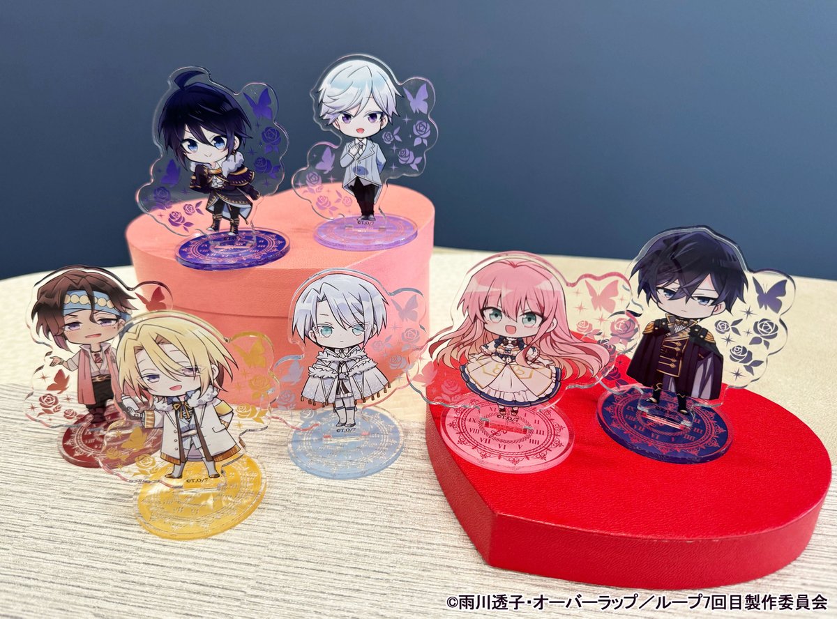 ループ7回目の悪役令嬢　ルプなな くじ　アクリルスタンド 缶バッジ　カード eeoくじ】「ループ7回目の悪役令嬢は、元敵国で自由気ままな花嫁生活を
