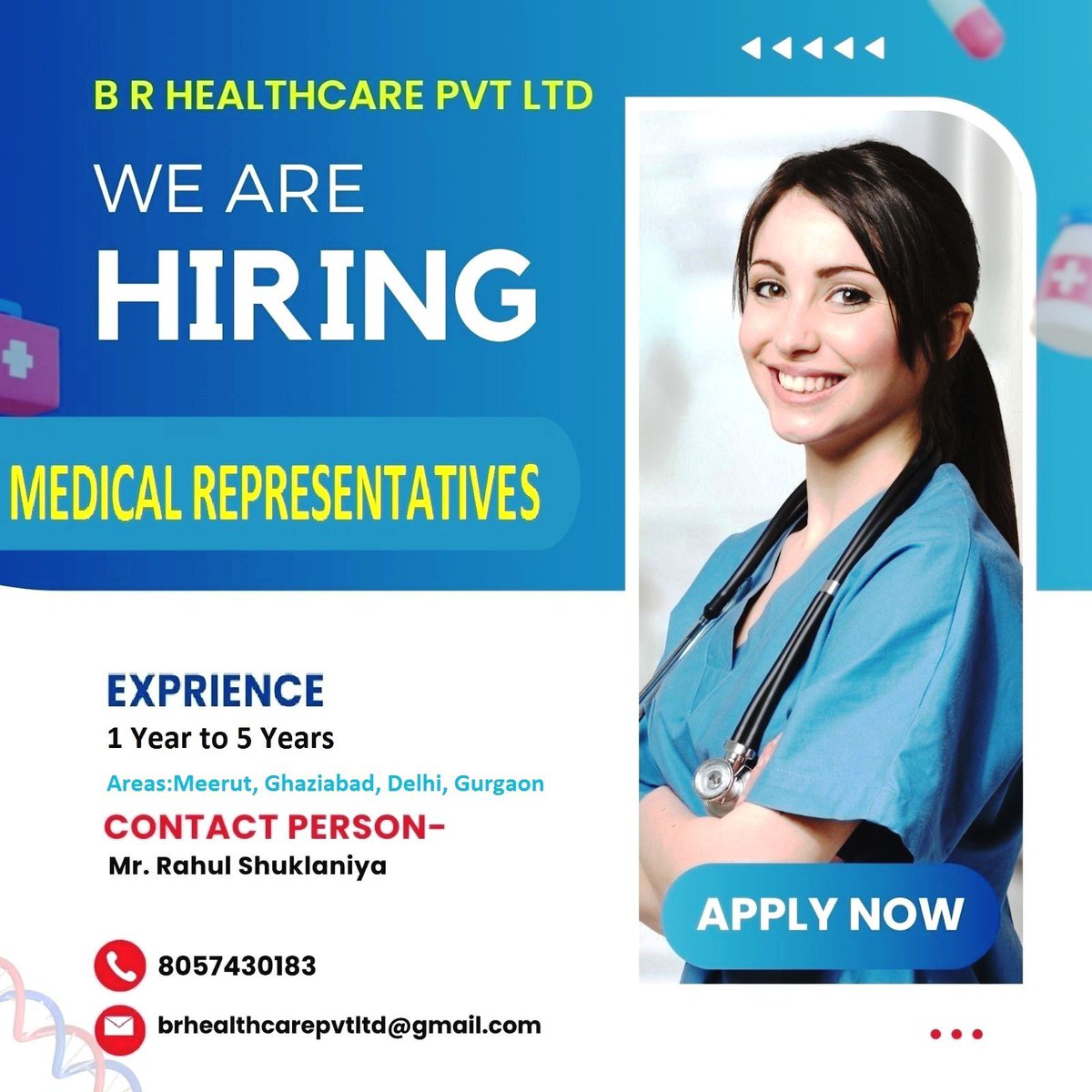 JmcMeerut's tweet photo. Urgently required Medical Representative https://t.co/FXPnFtjDdM