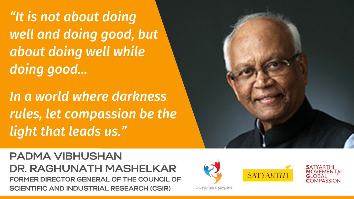 It is a real honour to be joined by Padma Vibhushan <a href="/rameshmashelkar/">Raghunath Mashelkar</a>, a towering figure in science &amp; innovation, whose life trajectory shifted enormously as a result of acts of compassion.