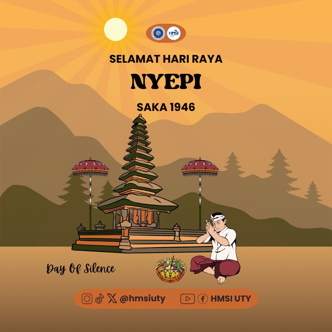 hmsiuty's tweet photo. Selamat merayakan Hari Raya Suci Nyepi 2024 Tahun Baru Saka 1946 kepada semua umat Hindu yang merayakan di Indonesia!🙏✨ https://t.co/zS4zOj5kgJ