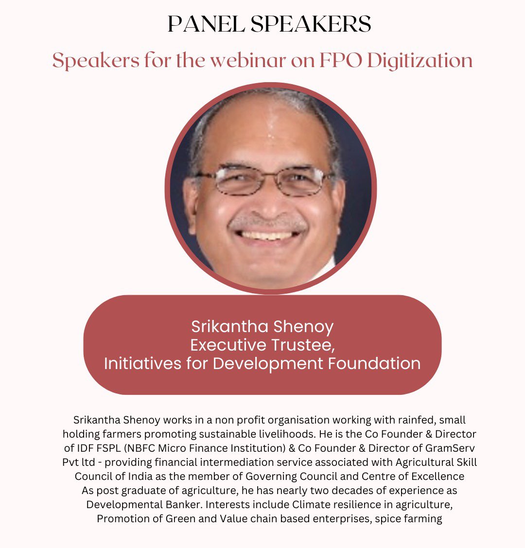 NetworkSamudra's tweet photo. LAST DAY TO REGISTER-
“Shaping the future of FPO Ecosystem with digital tools”
🗓️ 12th March 2-3 PM
Registration link- https://t.co/MmRWUyZMBW

Presenting you the speakers of the webinar below. 
Join us and be a part of our FPO Digitization discussion.

#EmpowerFPOs https://t.co/QkTLPCXySz