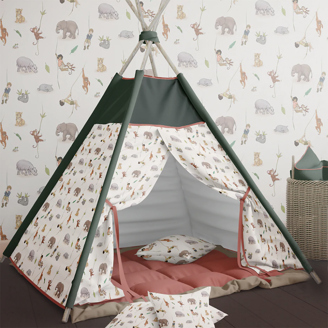 Dive into the Jungle with our Play Tents and Wallpaper 🙊 belleandboo.com/collections/pl…