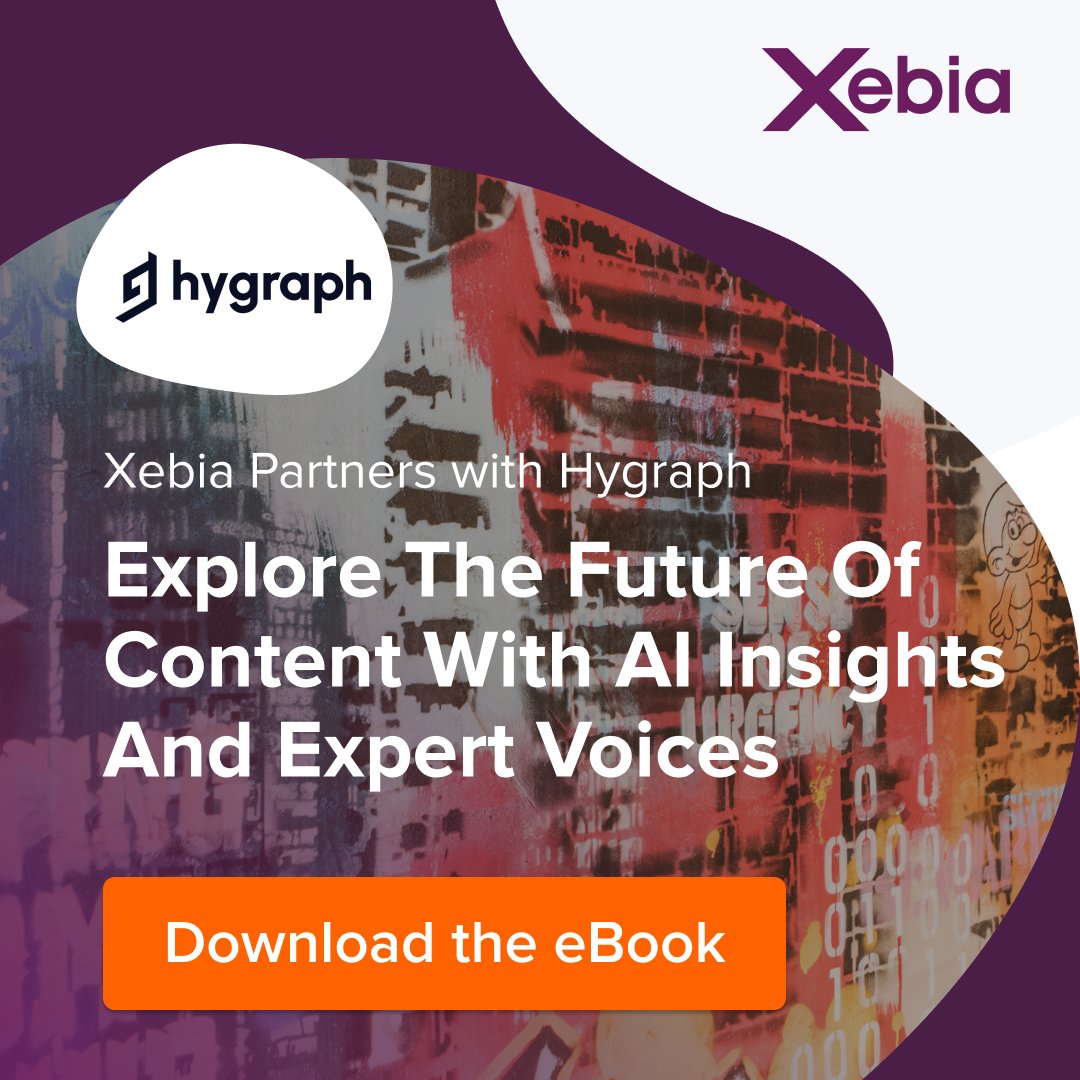 Xebia's tweet image. Explore the future of content with Hygraph&apos;s latest ebook, &quot;Future of Content: Expert Voices,&quot; featuring insights from industry leaders, including Xebia CTO Raúl Raja Martínez. Read more: tinyurl.com/4w4jkwxc. 
#Xebia #Hygraph #FutureOfContent #AI