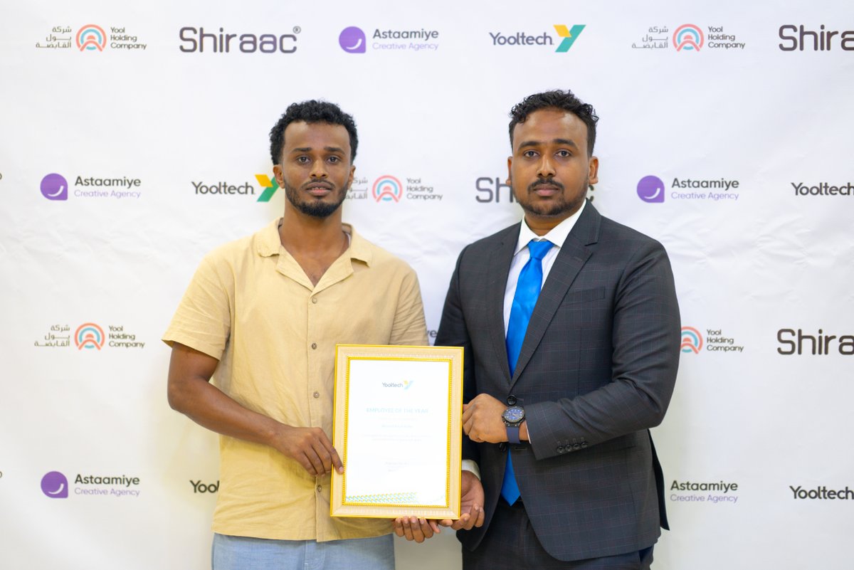yooltech's tweet photo. 𝐄𝐱𝐜𝐢𝐭𝐢𝐧𝐠 𝐀𝐧𝐧𝐨𝐮𝐧𝐜𝐞𝐦𝐞𝐧𝐭 🌟🌟

We're thrilled to shine the spotlight on 𝐀𝐡𝐦𝐞𝐝 𝐒𝐚𝐥𝐚𝐡 𝐁𝐮𝐰𝐞, our Employee of the Year at Yooltech! Join us in congratulating Ahmed for his well-deserved recognition. 👏👏

Thank you, Ahmed. https://t.co/6zYEmtBzFi
