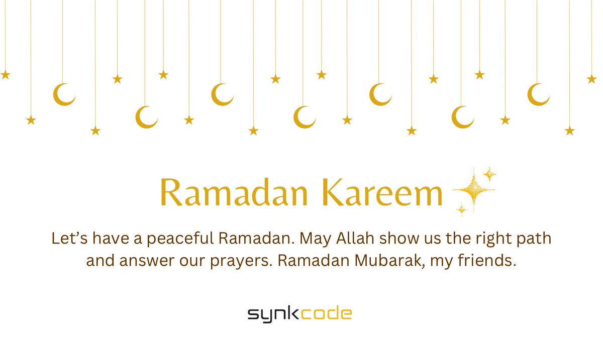 synkcode's tweet image. Ramadan Kareem to all of you ✨

#Ramadan #community #رمضان #Moon
