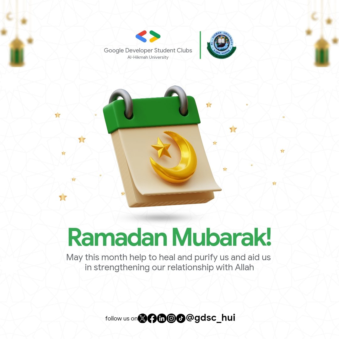 gdgoc_hui's tweet image. Ramadan Mubarak.🌙✨️

#GDSCSSA #GoogleDevelopersStudentClub