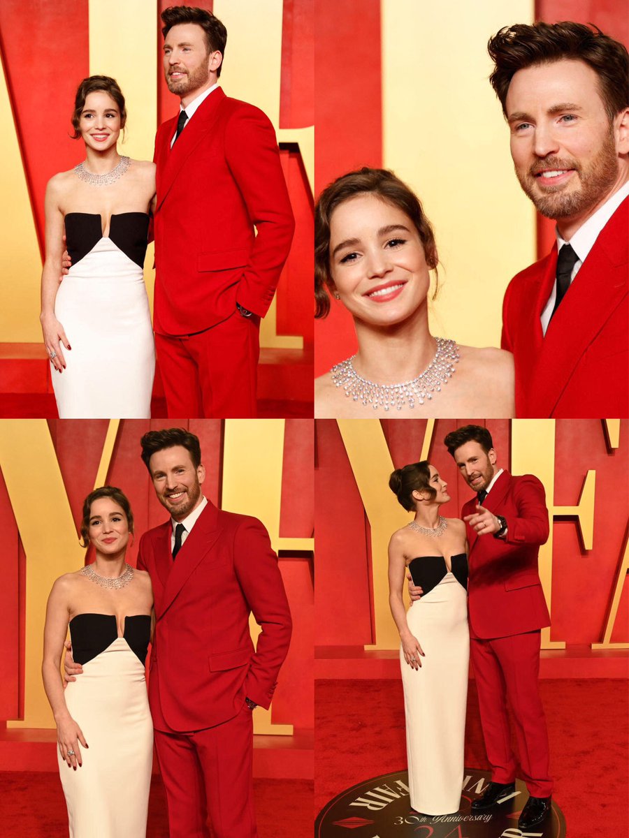 chris evans and alba baptista looking STUNNING at the oscars ❤️‍🔥