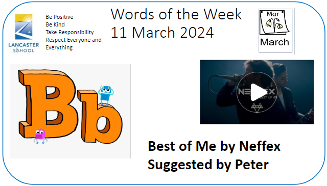 Good Morning. Peter has suggested our song of the week by Neffex