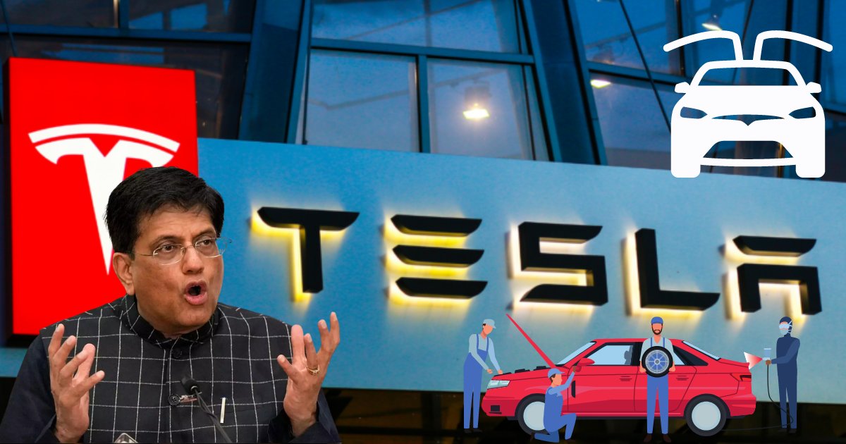 IndianTechGuide's tweet photo. 🚨 India will not tailor its policies to favour the US electric car maker, and instead will create a market environment for all manufacturers worldwide - Piyush Goyal on Tesla. https://t.co/hYyHdE5ol7