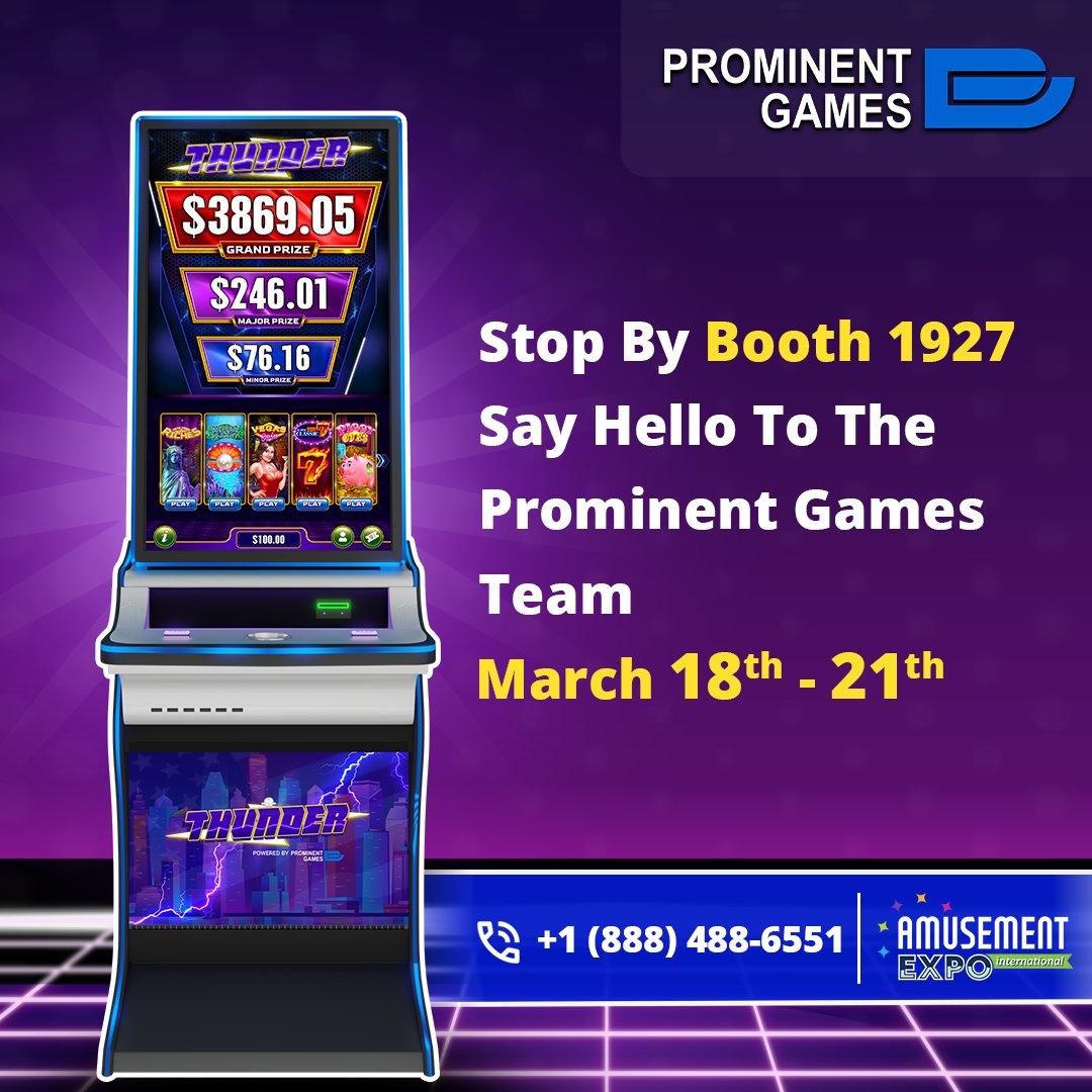prominent_games's tweet photo. 🎉Join us for an unforgettable gaming experience at the @AmusementExpo in Las Vegas, March 18-21!

Visit https://t.co/4QLHm9v9CQ for more details.

#AmusementExpoInternational #LasVegas #AEI2024 #aei24 #amusement #games #entertainment #Amusement #AmusementExpo https://t.co/8dUG4NvzGc