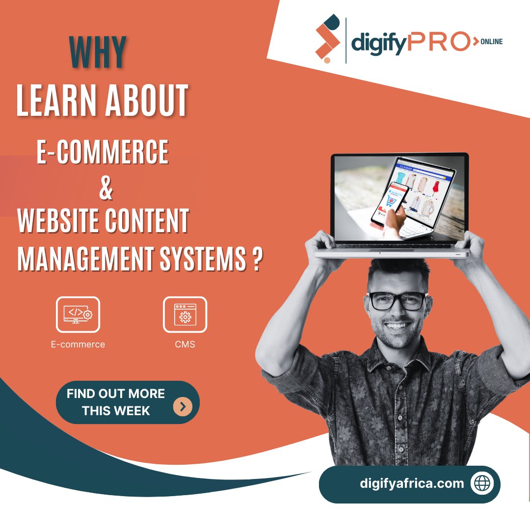 DigifyKE's tweet photo. 1. Understanding e-commerce enables students to grasp all about online sales channels & CRM, laying a solid foundation for success in the modern marketplace.
2. CMS allows businesses to create, manage, and optimize their digital content effortlessly.
#DigifyKe #ecommerce #CMS https://t.co/RmhtQw2Glh