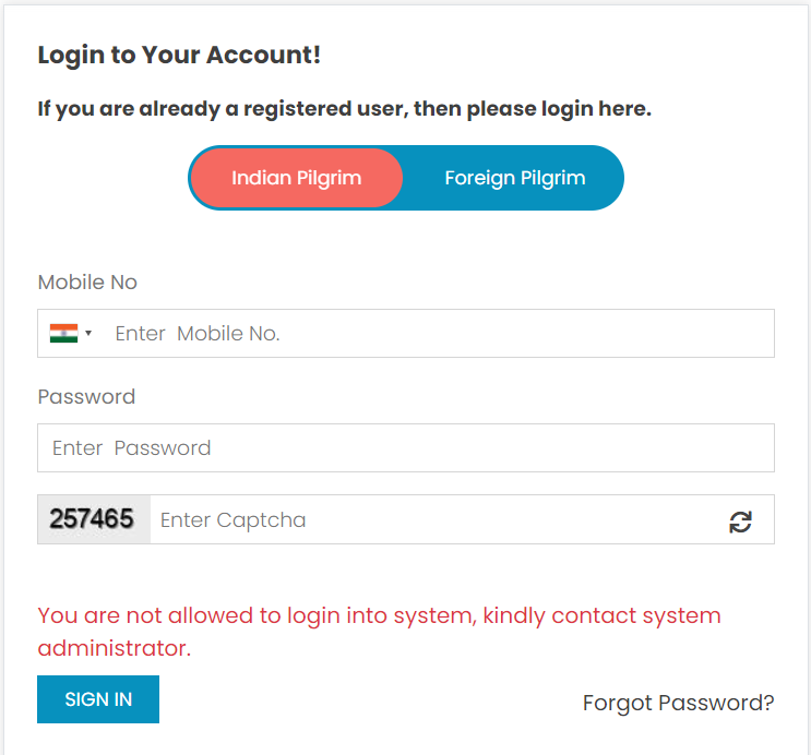 Prashant_Kr_Sh's tweet photo. @touristcareutdb Hi Team, Unable to login Char Dham Yatra Registration account please refer the attached screenshot. https://t.co/UjVJr4VblE