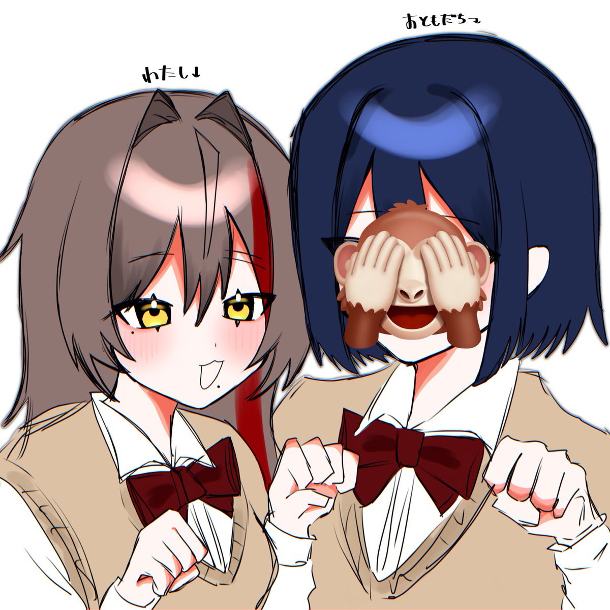 uasfj09's tweet photo. コテ同描きましたー！！😭😭💘💘 https://t.co/PbX21UWjcX