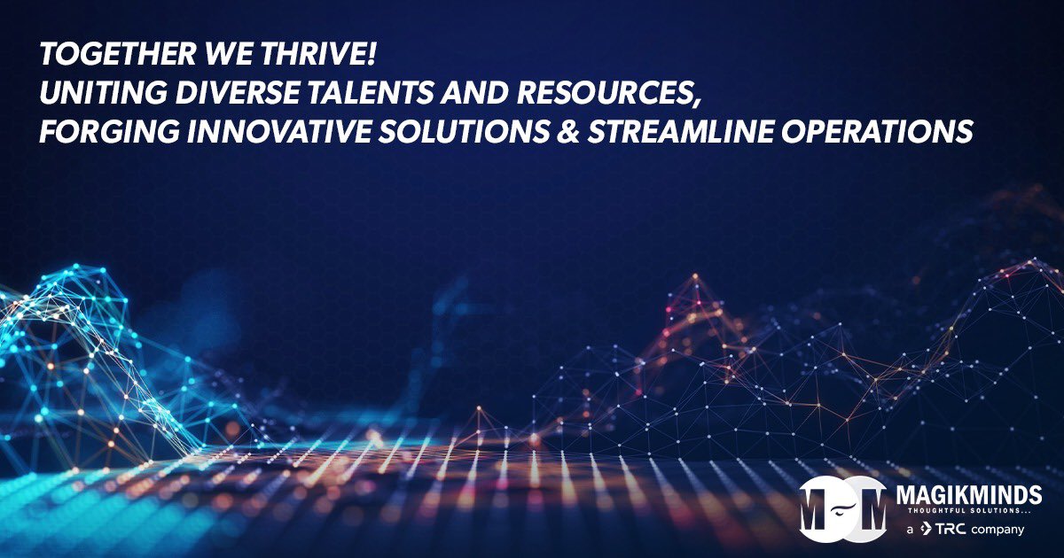 magikminds's tweet photo. 🤝 Together We Thrive!
MagikMinds is now TRC, dedicated to bringing you positive change and enhanced capabilities—our valued customers.
Follow us on our new social address @TRC_Companies, and stay tuned for a journey of success and innovation! https://t.co/MCT6GWbZMO