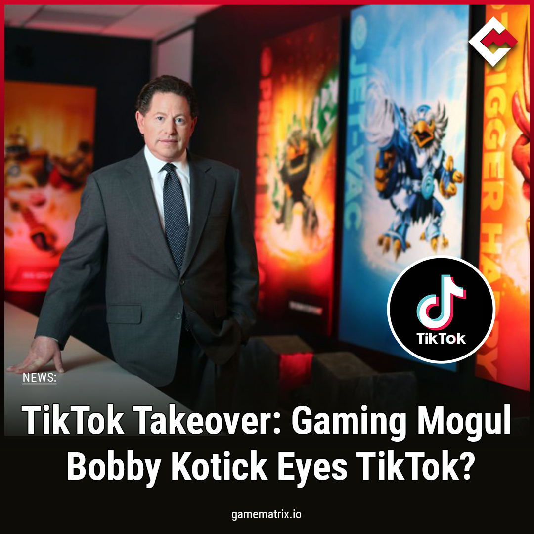 GameMatrix_io's tweet photo. Bobby Kotick, the former CEO of #Activision, wants to buy #TikTok to save it from being banned in the US. Even if Congress passes a new law, his move could keep TikTok safe!
.
Stay tuned for #news and updates.
.
#BobbyKotick #TikToksafe #VideoGames #Gamers #Gaming #Gamematrix_io https://t.co/cNhGale1Rd